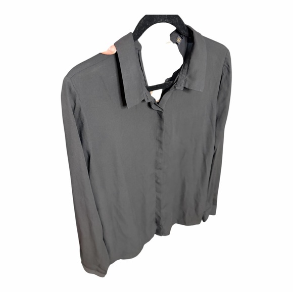 Zara Black Button Down Shirt - Picture 2 of 7